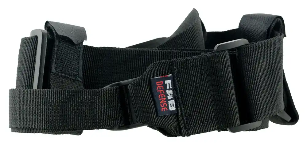 FAB Defense Sling made of Black Nylon Webbing with 35" OAL, 1.97" W, Three-One Point Design & Storage Pouch for AR Platforms