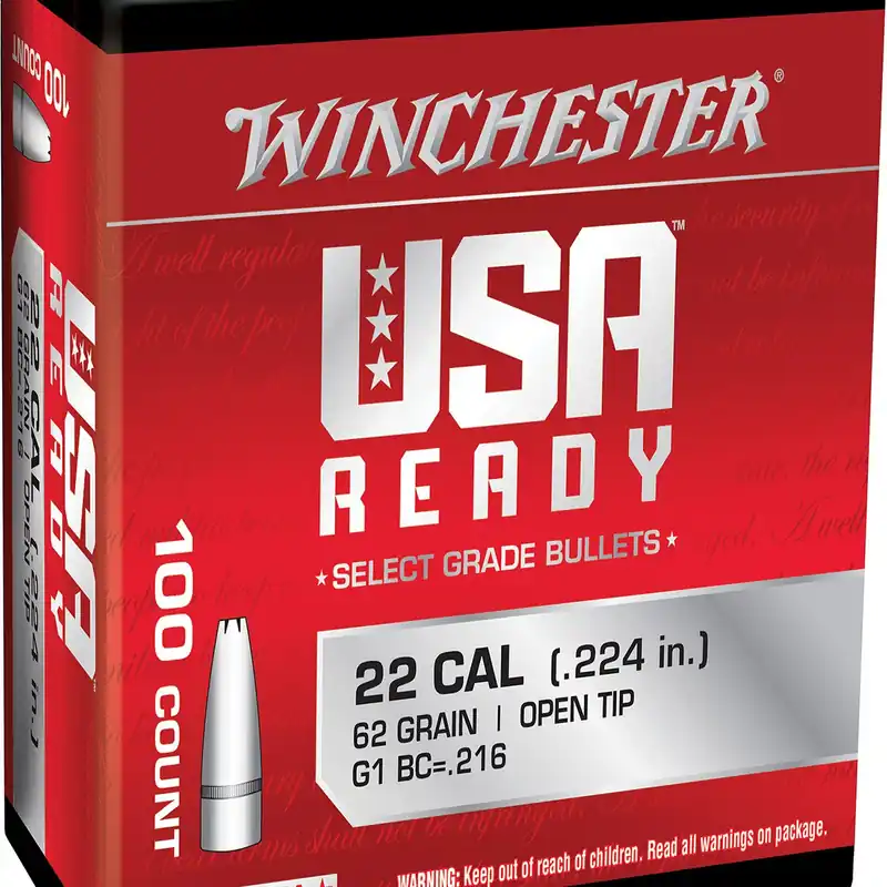 Winchester Ammo Centerfire Rifle 224 Cal 62 Gr Open Tip 100/Box
