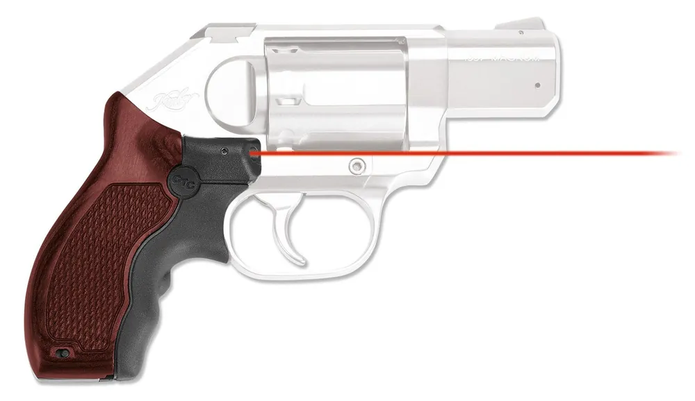 Crimson Trace Lasergrips Master Series 5mW Red Laser with 633nM Wavelength & 50 ft Range Rosewood Finish for Kimber K6S (Except DA/SA Variant)