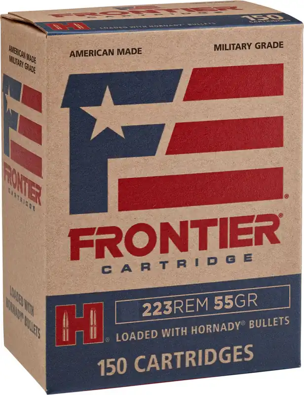 Frontier Cartridge Military Grade Centerfire Rifle 223 Rem Ammo 55 Grain Hollow Point Match 150 Rounds FR1415
