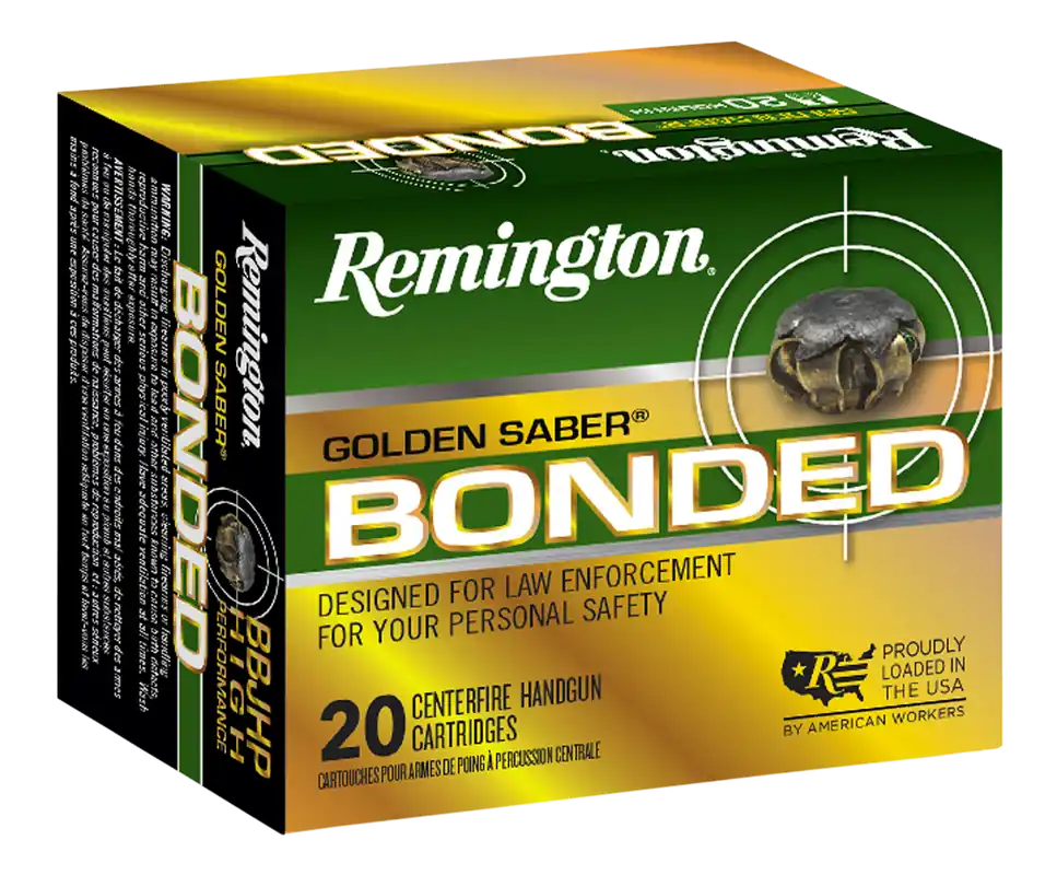 Remington Ammunition Golden Saber Bonded 357 Sig 125 gr Brass Jacket Hollow Point (BJHP) 20 Bx/ 25 Cs