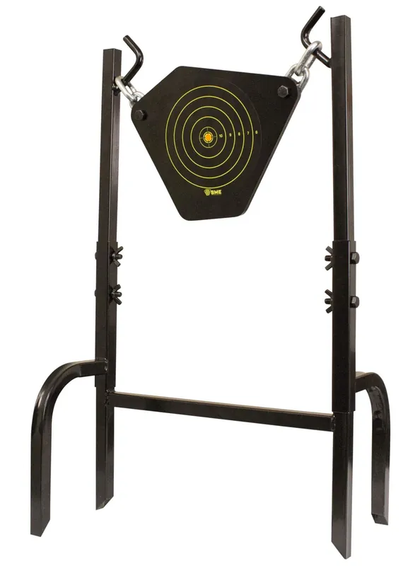 Gong Heavy Duty 9.50" Handgun/Rifle Black 10MM NM500 Steel Bullseye Includes Black
