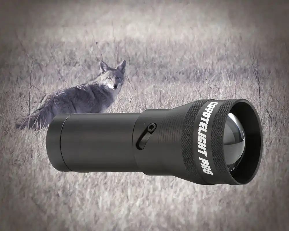 Coyote Light Pro White LED Light Up to 1300 yds Beam Picatinny Rail Mount Matte Black Aluminum