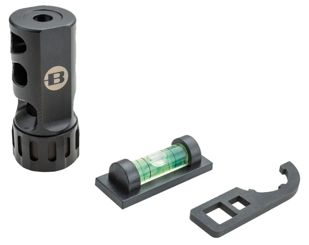 Bergara Rifles ST-1 Self Timing Brake Black Nitride 17-4 Stainless Steel with 5/8"-24 tpi Threads & 2.50" OAL for 6.5 Cal