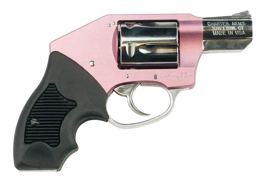 Charter Arms 53852 Undercover Lite Chic Lady 38 Special 5rd 2" High Polished Stainless Steel Barrel & Cylinder Pink Aluminum Frame with Black Rubber Grip