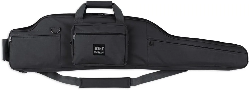 Bulldog BDT Tactical Long Range Rifle Case made of Water-Resistant 600D Polyester with Black Finish