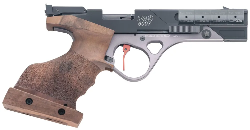Chiappa Firearms FAS 6007 22 LR Pistol 5.63" Black/Walnut Grip 401138