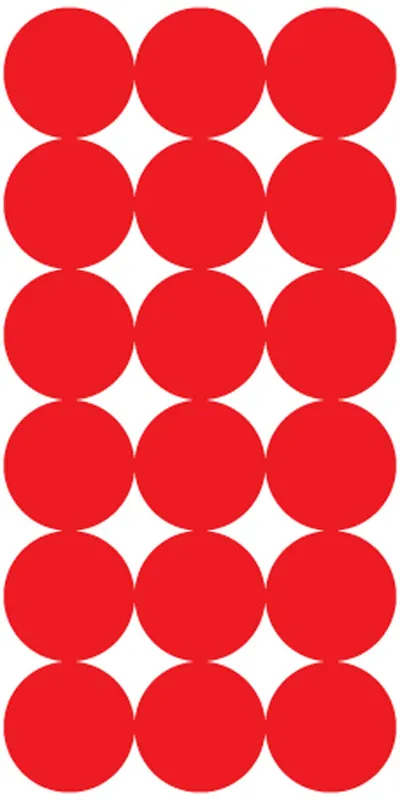 Pro-Shot SplatterShot Repair Pasters Red Black/Red Self-Adhesive 1" Self-Adhesive 432 Per Sheet