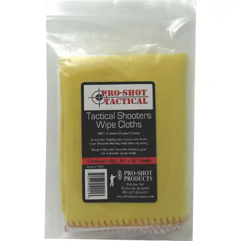 Pro-Shot Tactical Shooter‘s Wipe Cloths Multi-Caliber Cotton Flannel