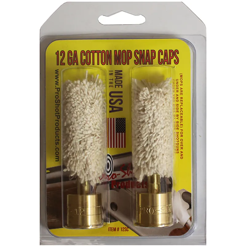 Pro-Shot Shotgun Snap Caps Mop 12 Gauge Shotgun Firearm 5/16-27 Thread Cotton Brass