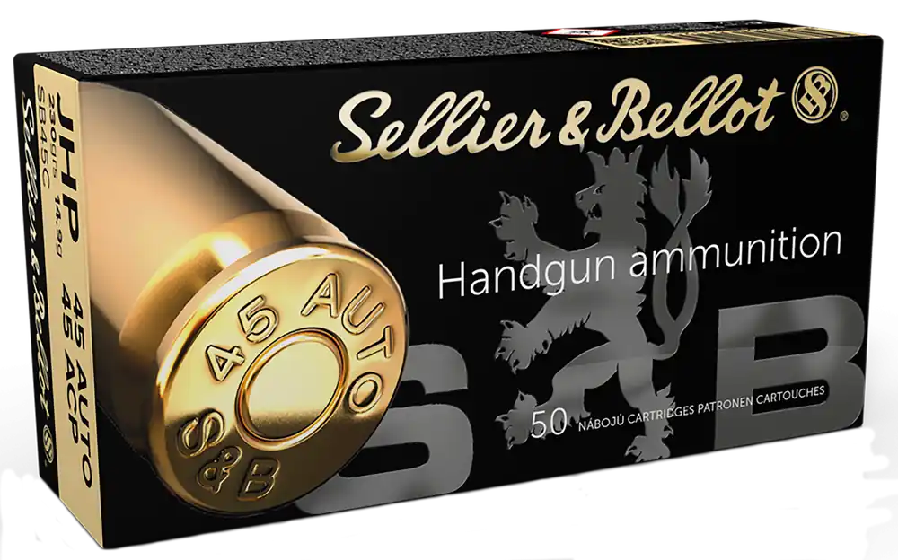 Sellier & Bellot Handgun 45 ACP 230 gr Jacketed Hollow Point (JHP) 50 Bx/ 20 Cs