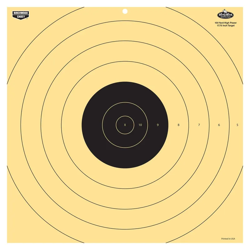 Birchwood Casey Dirty Bird 17.25" Bullseye Tagboard Hanging 100 yds Rifle Black/White 5 Pack