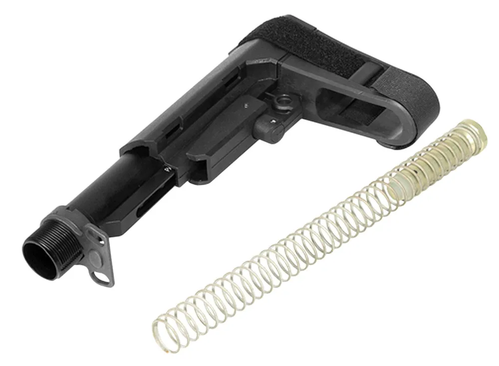 CMMG RipBrace Kit 6 Position Black Synthetic with Fastback & P3 Technology for AR-Platform