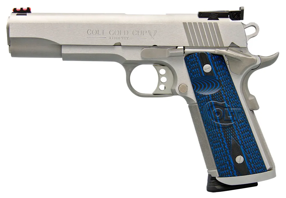 Colt Mfg Gold Cup Trophy 38 Super Rifle 5" Stainless O5073XE