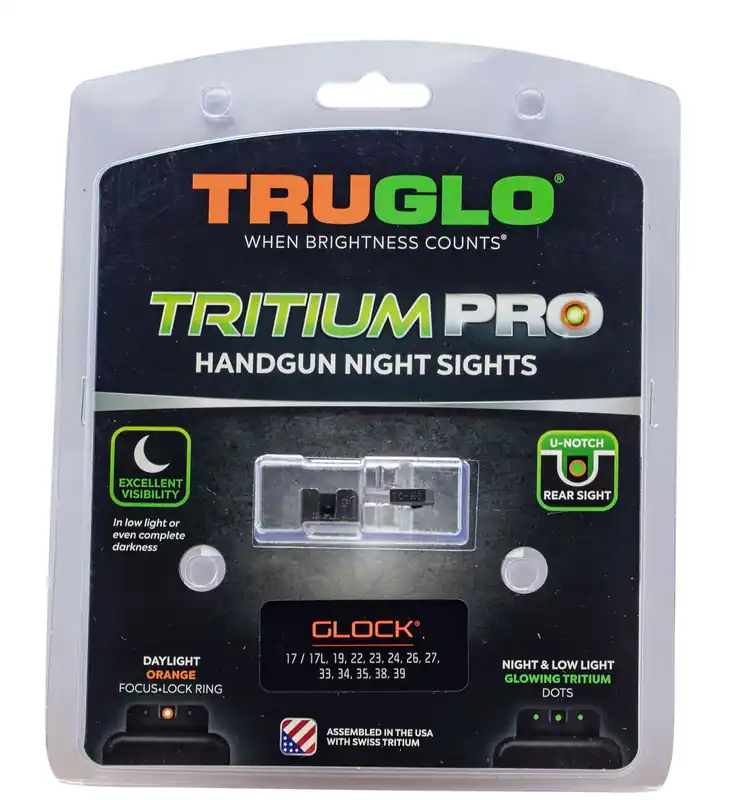 TruGlo Tritium Pro Night Sights Square High Set for Glock 20,21,25,29-32,37,40,41