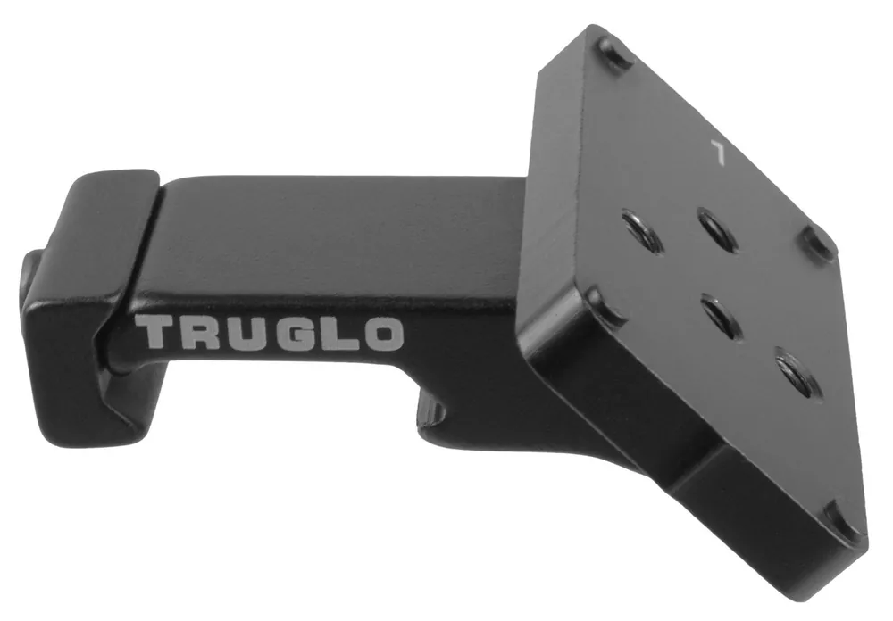TruGlo Riser Mount 45 Degree Offset Picatinny Rail/Weaver Style Mount Black Hardcoat Anodized Steel