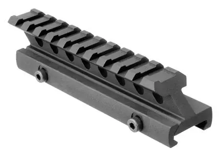 Aim Sports Riser Mount Black Anodized Medium Profile Picatinny/Weaver Mount 0.83" Mount Height Aluminum AR Platform