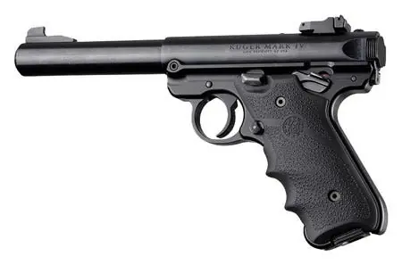 Hogue Rubber Grip Black with Finger Grooves for Ruger Mark IV