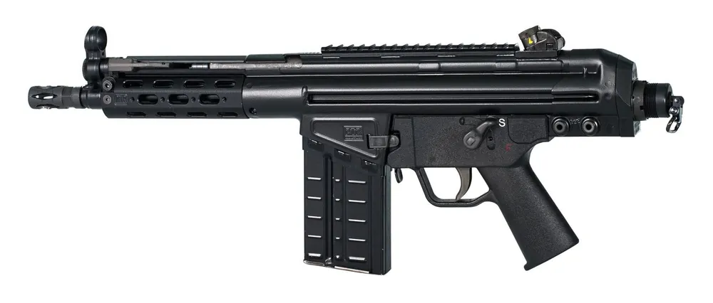 PTR 105 PDWR .308 Win/7.62x51mm NATO 20+1 8.50" Bull Barrel Alum Rec Welded Top Rail Adj Rear Sight Flash Hider Black 105