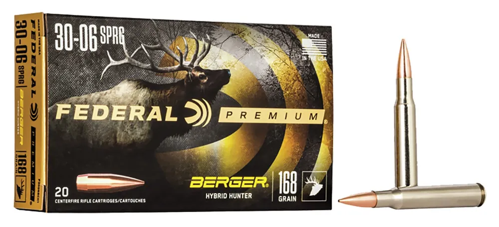 Federal Premium 30-06 Springfield 168 gr Berger Hybrid Hunter 20 Bx