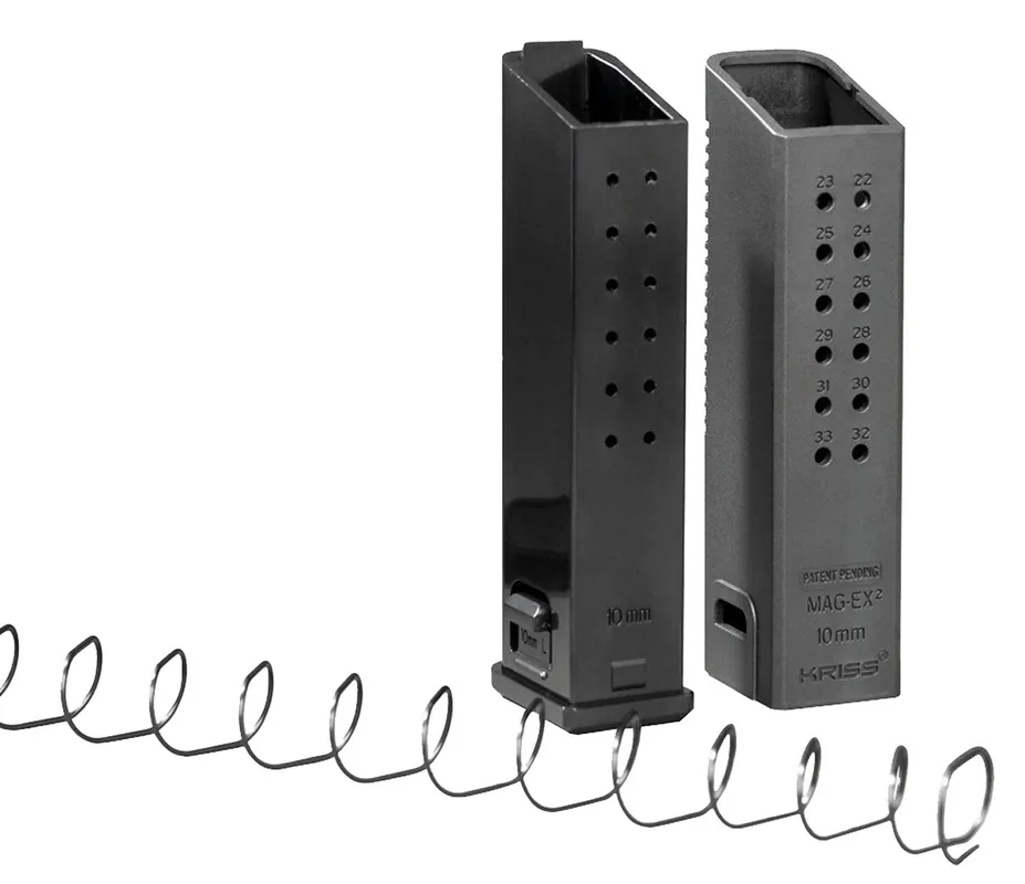 Kriss USA Mag-Ex2 Extension Kit for 10mm Auto 15rd Glock 20/40 Gen3-5 Magazines