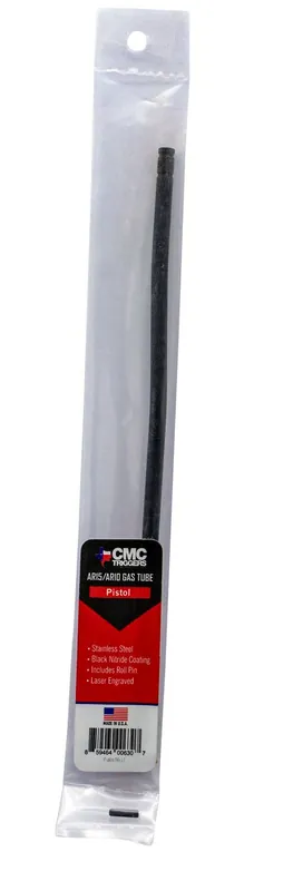 CMC Triggers Gas Tube AR-Platform Black Nitride 304 Stainless Steel 6.705" Pistol Length
