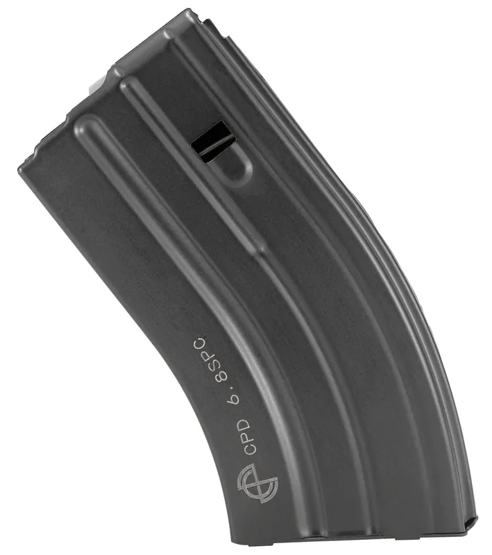DuraMag SS Replacement Magazine Black with Gray Follower Detachable 20rd 22 Nosler, 6.8 SPC for AR-15