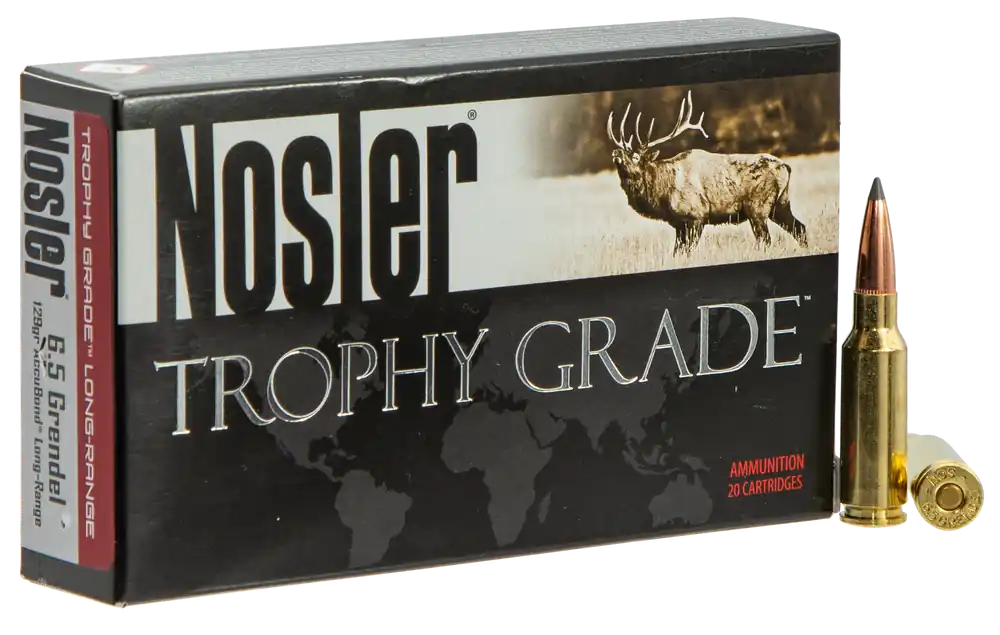 Nosler Trophy Grade Long Range 6.5 Grendel 129 gr AccuBond 20 Bx/ 10 Cs