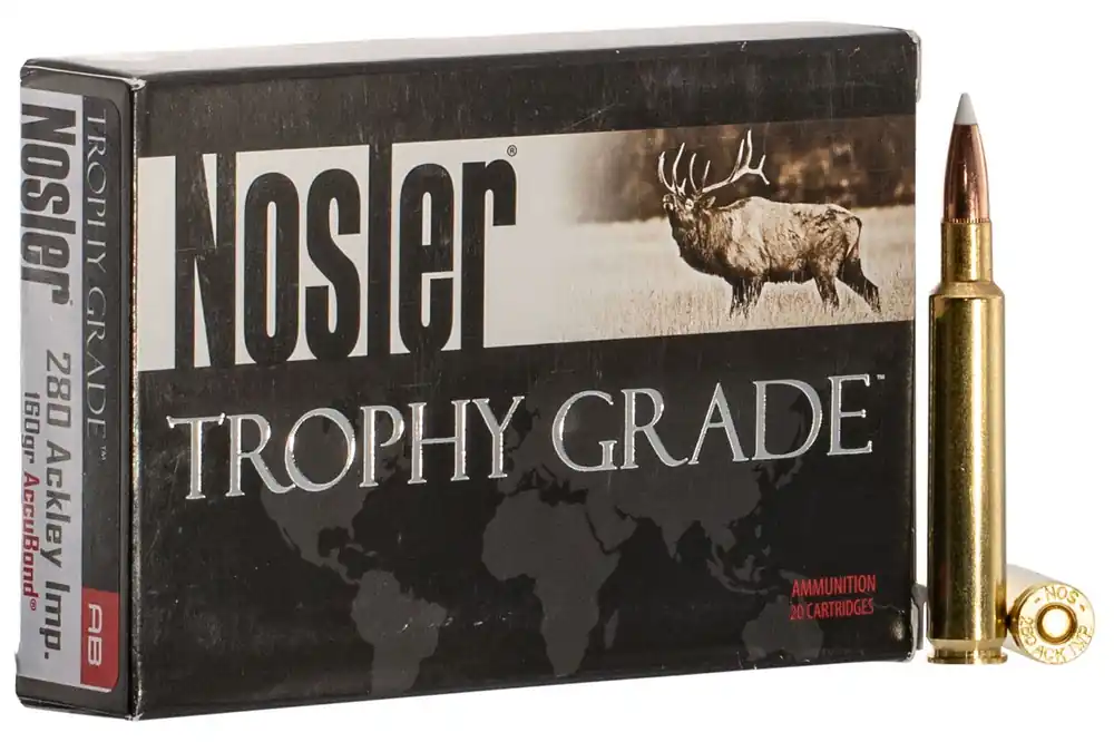 Nosler Trophy Grade 280 Ackley Improved 160 Gr. AccuBond 20/Box