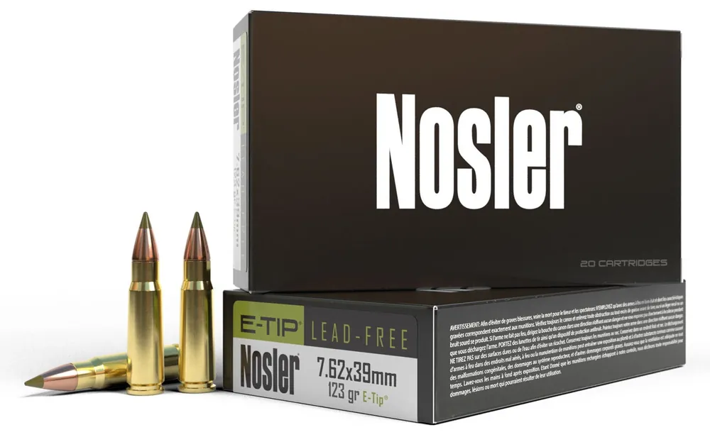 Nosler E Tip 7.62x39mm Ammo 123 Grain E Tip Boat Tail 20 Rounds 40040