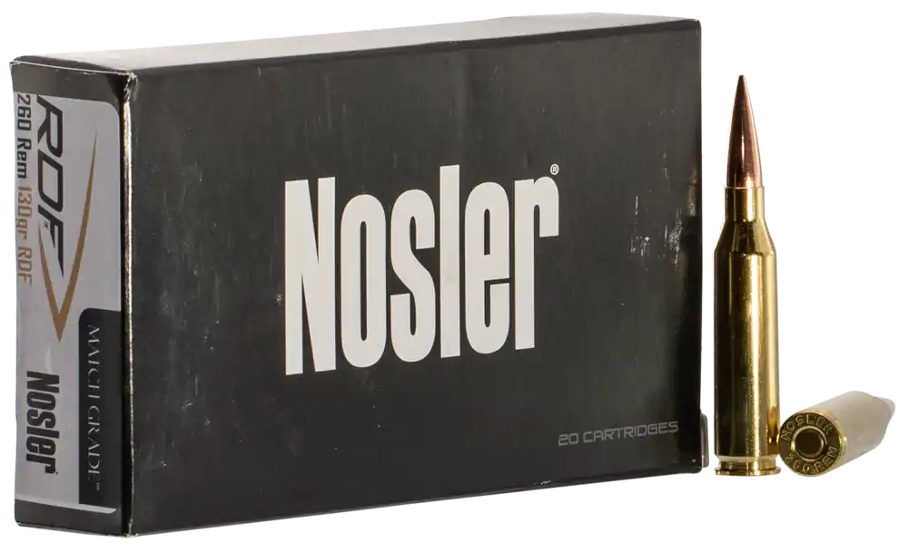 Nosler Match Grade RDF 260 Rem 130 gr Hollow Point Boat-Tail (HPBT) 20 Bx/ 10 Cs