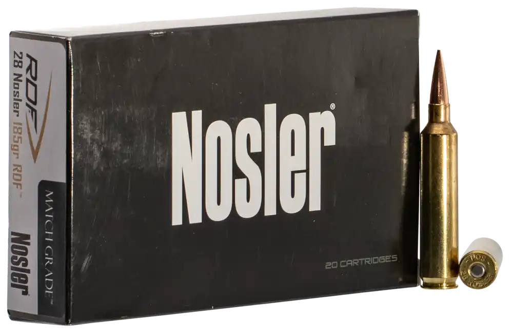 Nosler Match Grade RDF 28 Nosler 185 gr Hollow Point Boat-Tail (HPBT) 20 Bx/ 10 Cs