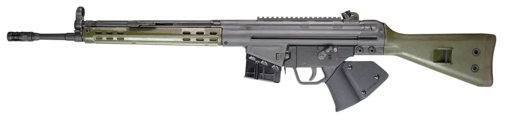 PTR GIR PTR 400 *CA Compliant 7.62x51mm NATO Rifle 18" 10+1 Black/Green Stock 400
