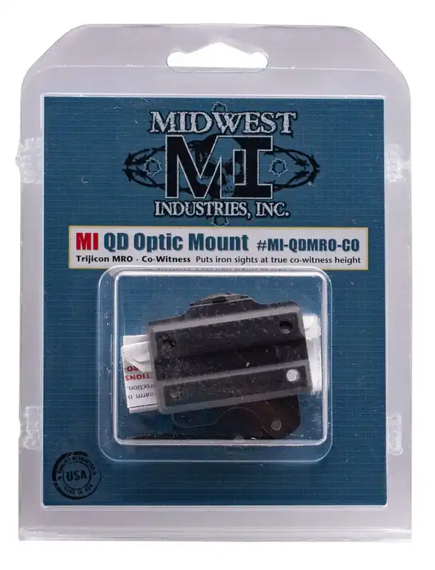 Midwest Industries Trijicon MRO Co-Witness Black Hardcoat Anodized Any w/Rail Quick Detach Picatinny Rail Aluminum