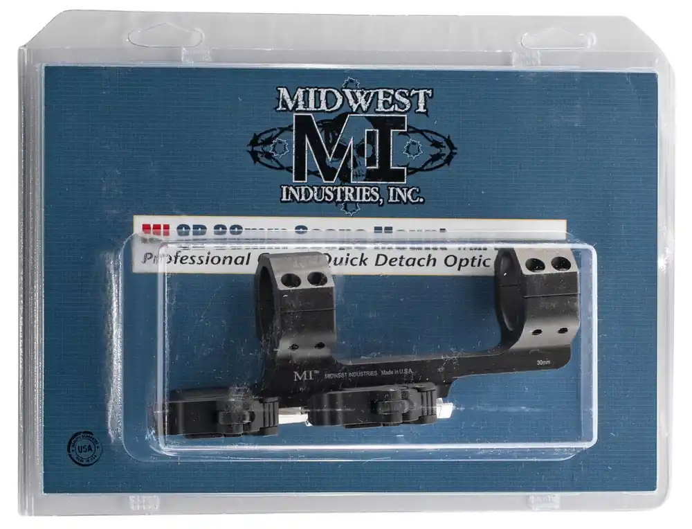 Midwest Industries QD Offset Mount Black Hardcoat Anodized Any w/Rail Quick Detach Standard/Offset Picatinny Rail Mount 6061-T6 Aluminum