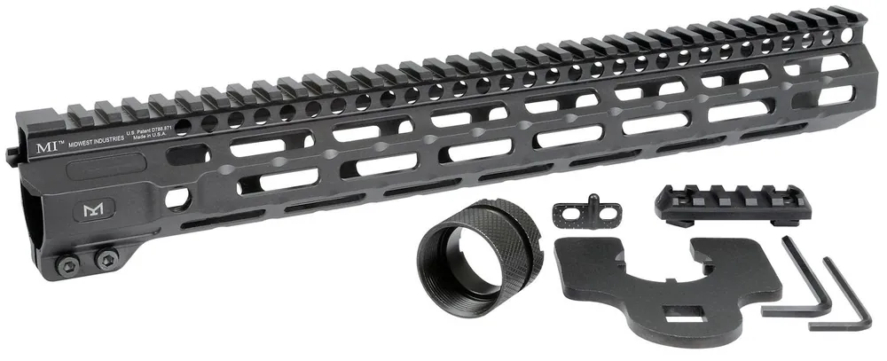 MIDWEST INDUSTRIES INC M-Series AR-15 6061 Aluminum Black Hard Coat Anodized 14"