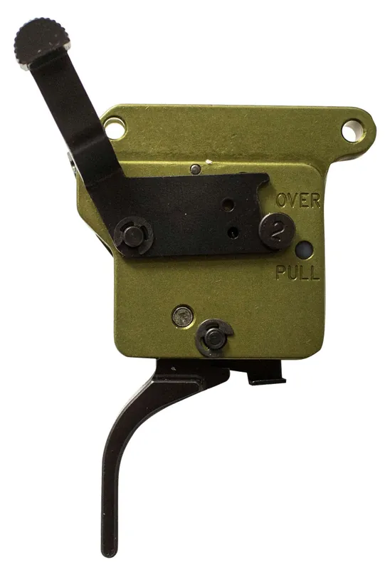 Timney Triggers Elite Hunter Curved Trigger with 3 lbs Draw Weight & Black/Green Finish for Remington 700 Right