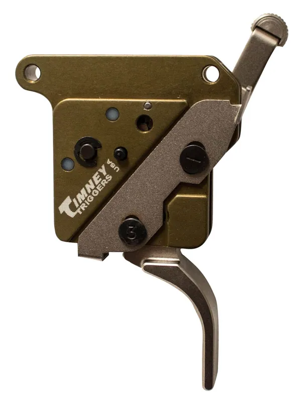 Timney Triggers Elite Hunter, Straight Trigger with 3 lbs Draw Weight & Green/Nickel Finish for Remington 700 Right