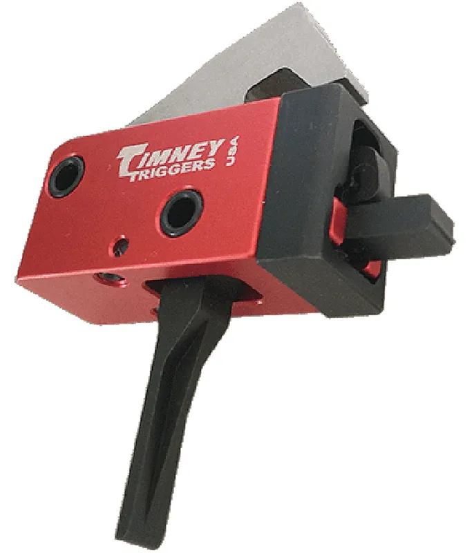 Timney Triggers PCC Trigger Two-Stage Straight Trigger with 2 lbs Draw Weight & Black/Red Finish for AR-Platform