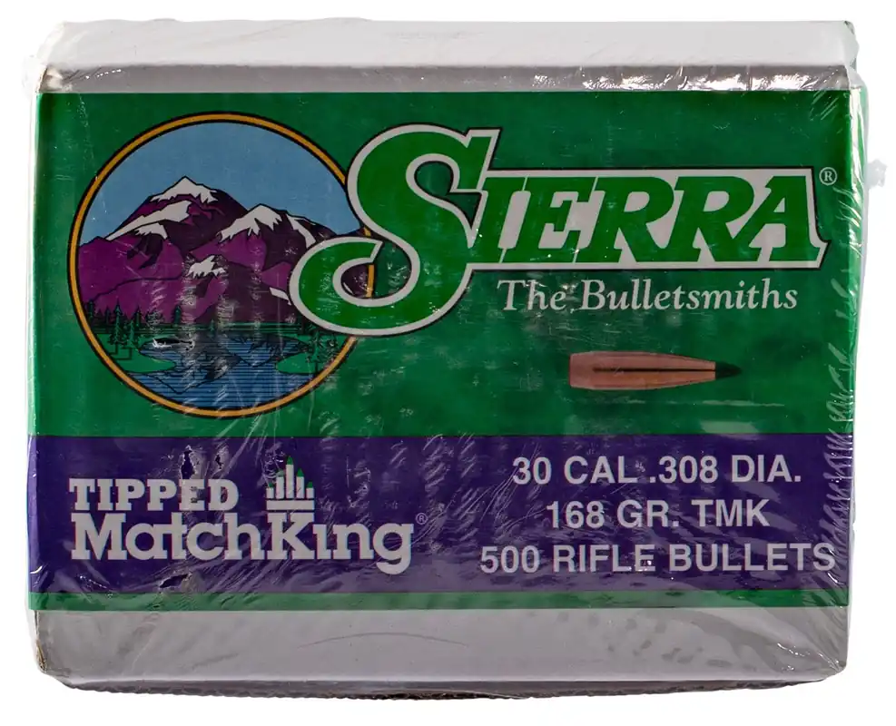 Sierra Tipped MatchKing 30 Cal .308 168 gr Tipped MatchKing 500 Per Box
