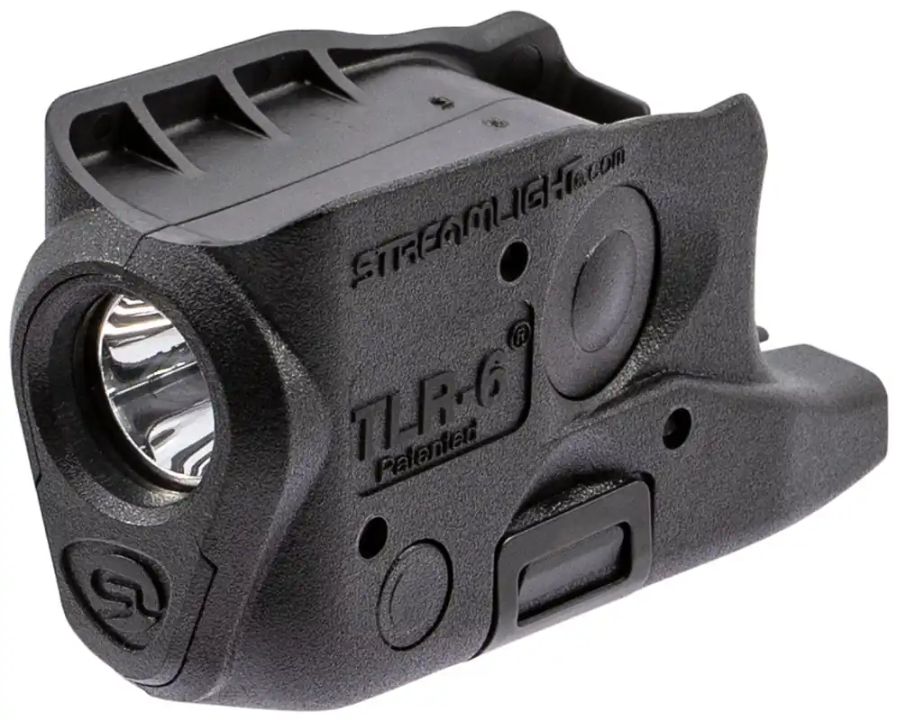 Streamlight TLR-6 Weapon Light Fits Glock 26/27/33 100 Lumens Output White LED Light 89 Meters Beam Trigger Guard Mount Matte Black Polymer