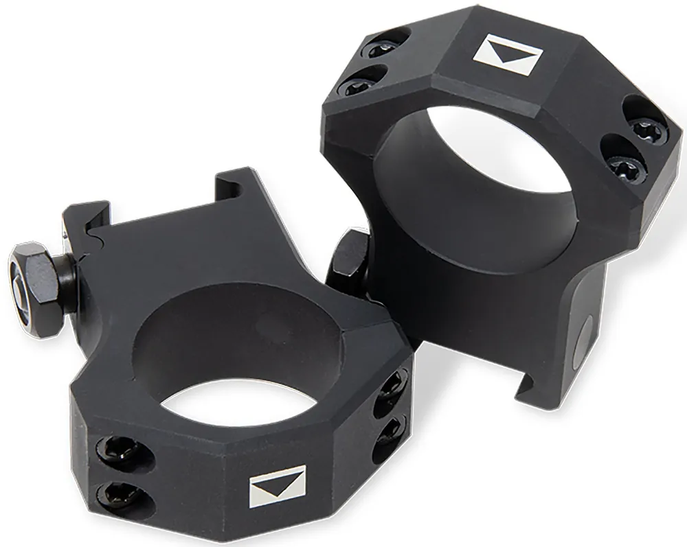 Steiner T-Series Scope Ring Set For Tactical Rifle Picatinny Rail Low 30mm Tube Matte Black Steel