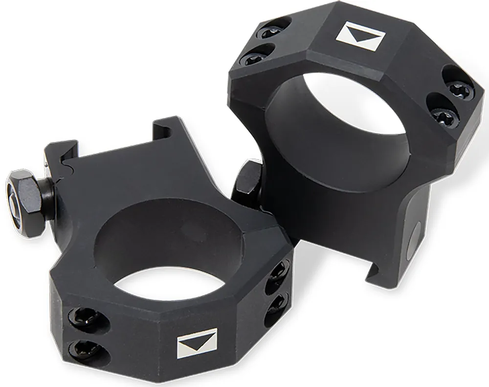 Steiner T-Series Scope Ring Set For Tactical Rifle Picatinny Rail High 30mm Tube Matte Black Steel