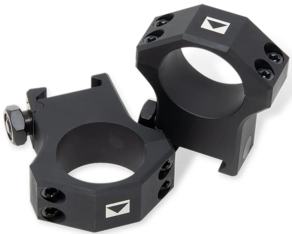 Steiner T-Series Scope Ring Set For Tactical Rifle Picatinny Rail High 34mm Tube Matte Black Steel