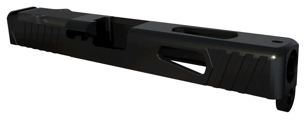 Rival Arms Precision Slide A1 QPQ Black 17-4 Stainless Steel with Front/Rear Serrations & RMR Optic Cut for 9mm Luger Glock 17 Gen3