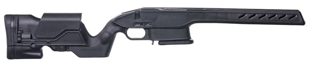 Archangel Precision Elite Stock Black Synthetic Fixed with Adjustable Cheek Riser for Savage 10/11 Short Action