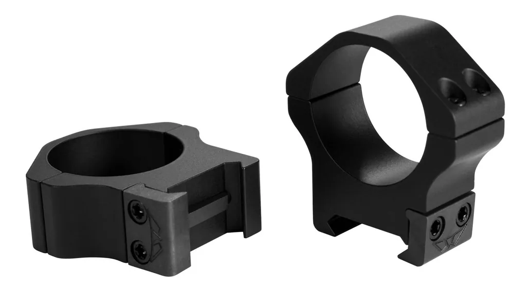 Warne Maxima Horizontal Ring Set Fixed For Rifle Maxima/Weaver/Picatinny High 1" Tube Matte Black Steel