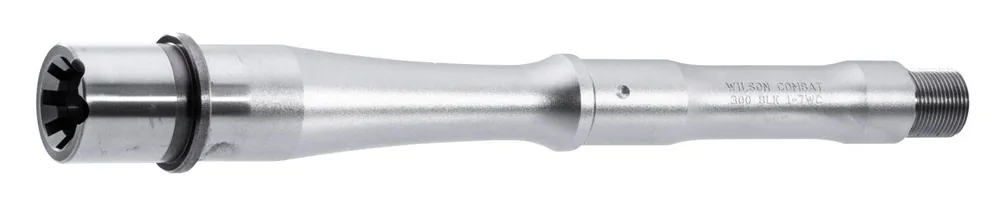 Wilson Combat Match Grade Barrel 300 Blackout 8" Stainless Bead Blasted Finish 416R Stainless Steel Material SBR Tactical Profile with Threading & 1 7" Twist for AR-15
