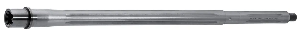 Wilson Combat Match Grade Barrel 5.56x45mm NATO 18" Stainless Bead Blasted Finish 416R Stainless Steel Material Rifle Length with Recon Tactical Profile, Fluting & 1 8" Twist for AR-15
