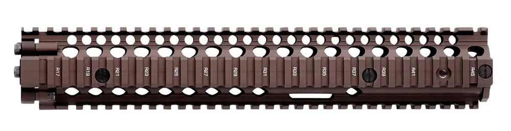 Daniel Defense M4A1 RIS II Handguard 12.25" 2-Piece, Free-Floating Style Made of 6061-T6 Aluminum with Flat Dark Earth Anodized Finish & Picatinny Rail for AR-15